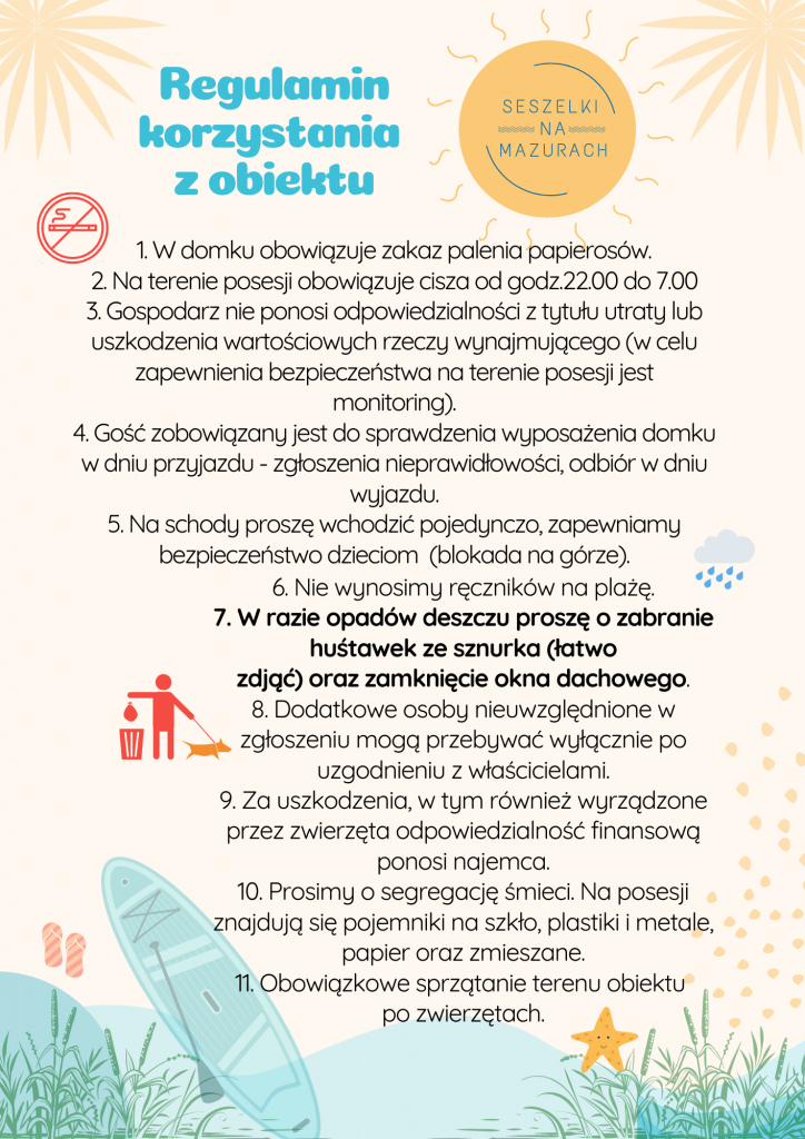 regulamin obiektu
